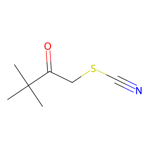 2-Butanone, 3,3-dimethyl-1-thiocyanato- structure