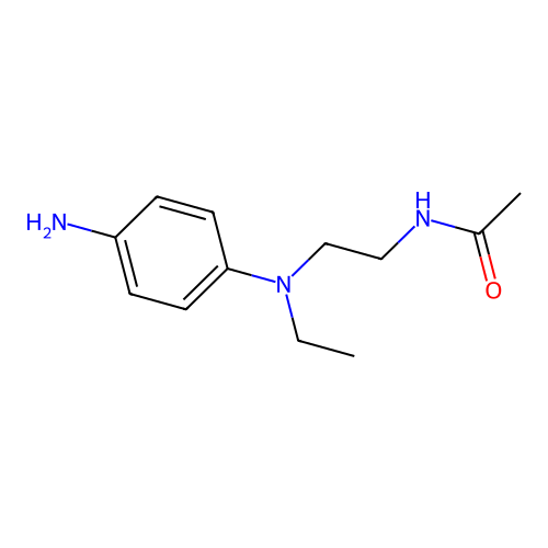 N-[2-(4-amino-N-ethylanilino)ethyl]acetamide structure