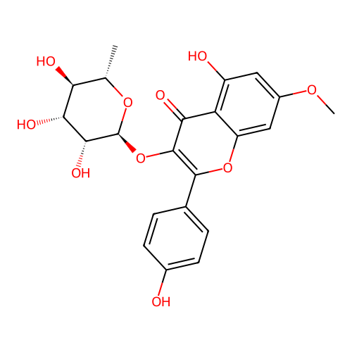 Rhamnocitrin 3-rhamnoside structure
