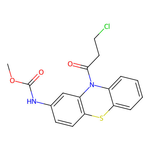 methyl 10-(3-chloropropanoyl)-10H-phenothiazin-2-ylcarbamate structure