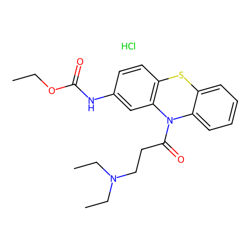 Ethacizine hydrochloride structure