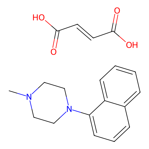 Piperazine, 1-methyl-4-(1-naphthalenyl)-, (Z)-2-butenedioate (1:1) structure