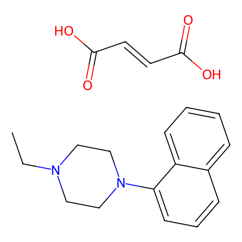 Piperazine, 1-ethyl-4-(1-naphthalenyl)-, (Z)-2-butenedioate (1:1) structure