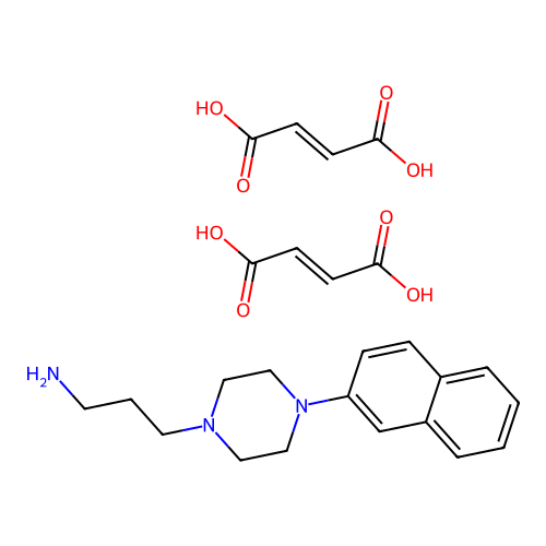 1-Piperazinepropanamine, 4-(2-naphthalenyl)-, (Z)-2-butenedioate (1:2) structure