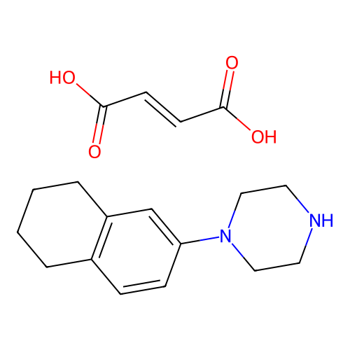Piperazine, 1-(5,6,7,8-tetrahydro-2-naphthalenyl)-, (Z)-2-butenedioate (1:1) structure