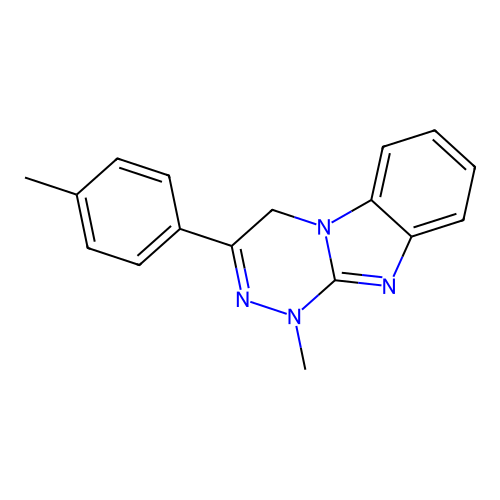 1-methyl-3-(4-methylphenyl)-4H-[1,2,4]triazino[4,3-a]benzimidazole structure