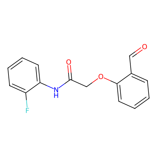 N-(2-fluorophenyl)-2-(2-formylphenoxy)acetamide structure