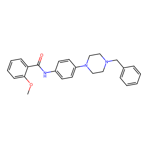 N-[4-(4-benzylpiperazin-1-yl)phenyl]-2-methoxybenzamide structure