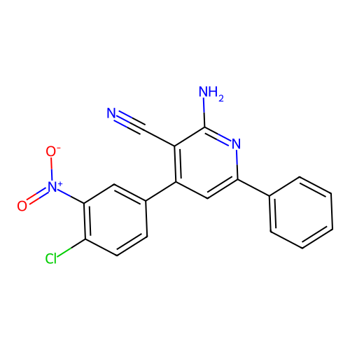 2-Amino-4-(4-chloro-3-nitrophenyl)-6-phenylpyridine-3-carbonitrile structure