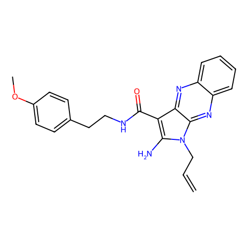 1-allyl-2-amino-N-(4-methoxyphenethyl)-1H-pyrrolo[2,3-b]quinoxaline-3-carboxamide structure
