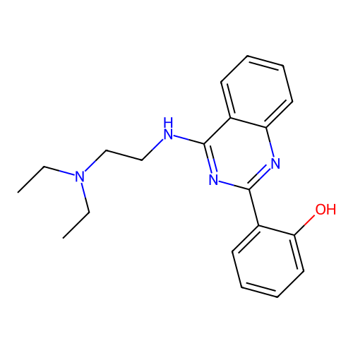 2-(4-{[2-(Diethylamino)ethyl]amino}quinazolin-2-yl)phenol structure
