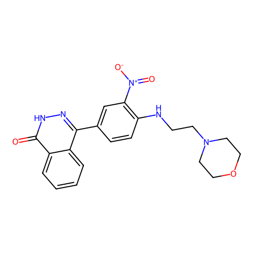 4-(4-{[2-(morpholin-4-yl)ethyl]amino}-3-nitrophenyl)phthalazin-1(2H)-one structure