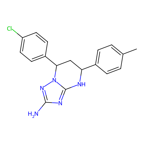 7-(4-chlorophenyl)-5-(4-methylphenyl)-4,5,6,7-tetrahydro[1,2,4]triazolo[1,5-a]pyrimidin-2-amine structure