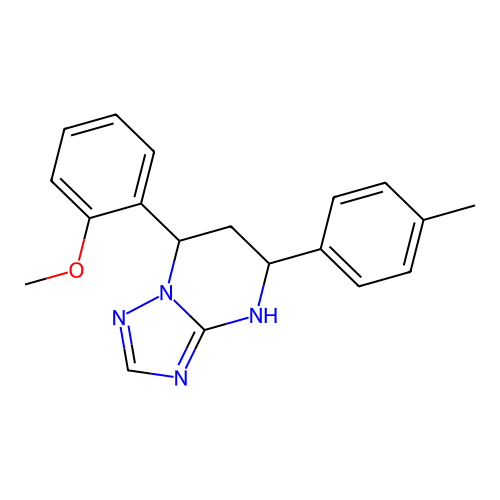 7-(2-methoxyphenyl)-5-(p-tolyl)-4,5,6,7-tetrahydro-[1,2,4]triazolo[1,5-a]pyrimidine structure
