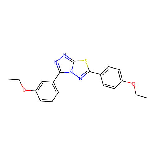 3-(3-Ethoxyphenyl)-6-(4-ethoxyphenyl)-[1,2,4]triazolo[3,4-b][1,3,4]thiadiazole structure