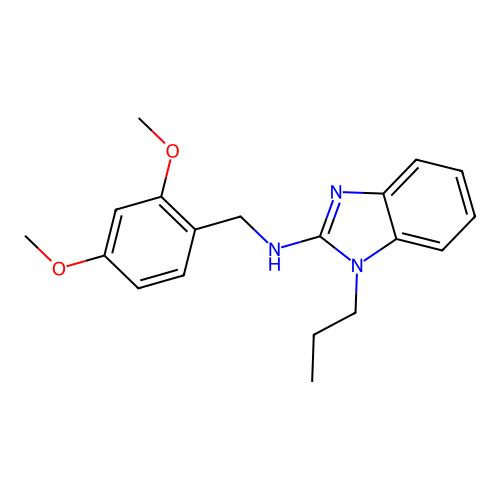 N-(2,4-dimethoxybenzyl)-1-propyl-1H-benzimidazol-2-amine structure