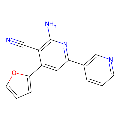 6-Amino-4-(furan-2-yl)-2,3'-bipyridine-5-carbonitrile structure
