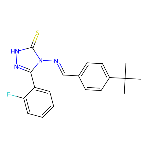 4-((4-Tert-butylbenzylidene)amino)-5-(2-fluorophenyl)-4H-1,2,4-triazole-3-thiol structure