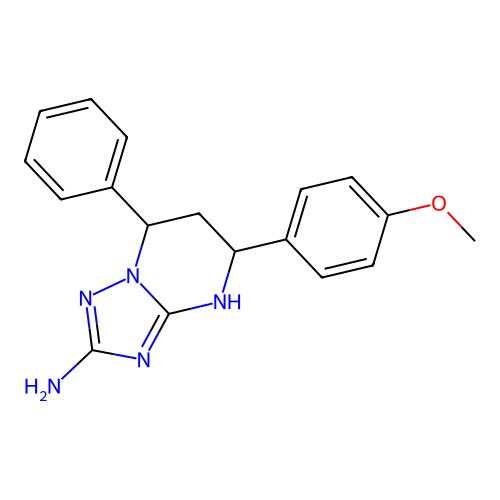 5-(4-methoxyphenyl)-7-phenyl-4,5,6,7-tetrahydro[1,2,4]triazolo[1,5-a]pyrimidin-2-amine structure