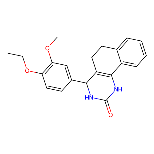 4-(4-ethoxy-3-methoxyphenyl)-3,4,5,6-tetrahydrobenzo[h]quinazolin-2(1H)-one structure