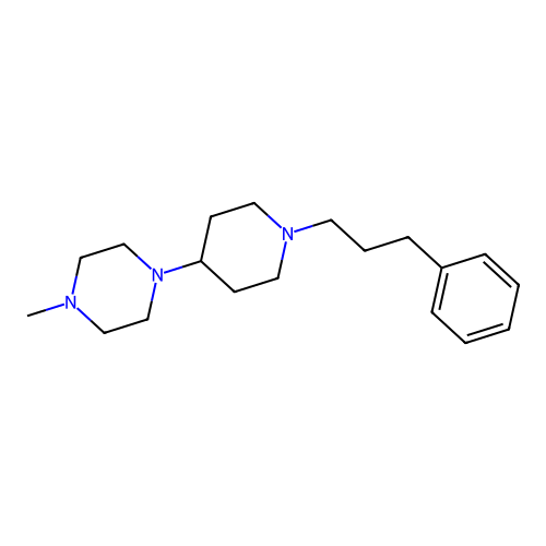 1-Methyl-4-[1-(3-phenylpropyl)piperidin-4-yl]piperazine structure