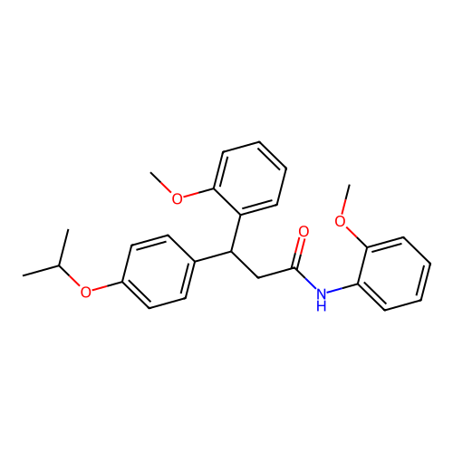 N,3-bis(2-methoxyphenyl)-3-(4-propan-2-yloxyphenyl)propanamide structure