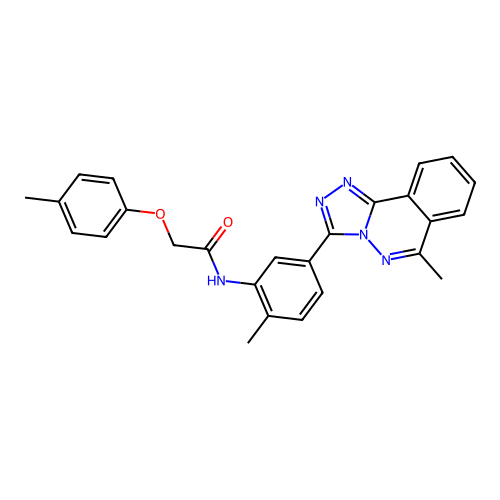 N-(2-methyl-5-(6-methyl-[1,2,4]triazolo[3,4-a]phthalazin-3-yl)phenyl)-2-(p-tolyloxy)acetamide structure