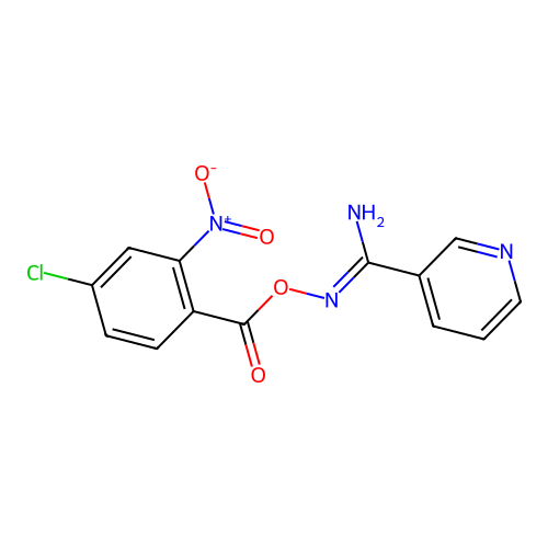 N'-{[(4-chloro-2-nitrophenyl)carbonyl]oxy}pyridine-3-carboximidamide structure
