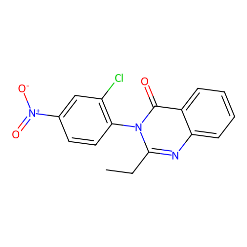 3-(2-chloro-4-nitrophenyl)-2-ethylquinazolin-4(3H)-one structure