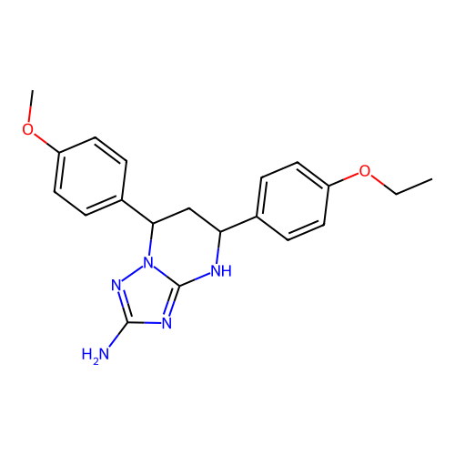 5-(4-ethoxyphenyl)-7-(4-methoxyphenyl)-4,5,6,7-tetrahydro[1,2,4]triazolo[1,5-a]pyrimidin-2-amine structure
