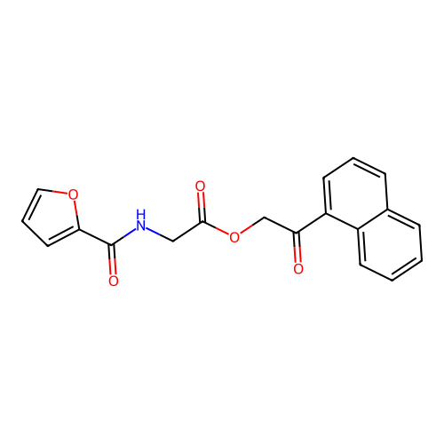 2-(1-Naphthyl)-2-oxoethyl (2-furoylamino)acetate structure