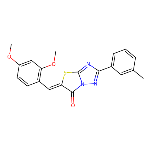 (Z)-5-(2,4-dimethoxybenzylidene)-2-(m-tolyl)thiazolo[3,2-b][1,2,4]triazol-6(5H)-one structure