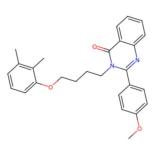 3-(4-(2,3-dimethylphenoxy)butyl)-2-(4-methoxyphenyl)quinazolin-4(3H)-one structure
