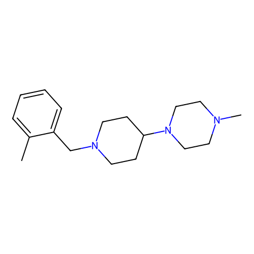 1-Methyl-4-[1-(2-methylbenzyl)piperidin-4-yl]piperazine structure