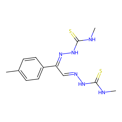 Hydrazinecarbothioamide,2'-[1-(4-methylphenyl)-1,2-ethanediylidene]bis[N-methyl- structure
