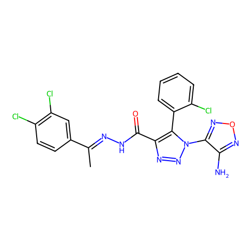 C19H13Cl3N8O2 structure
