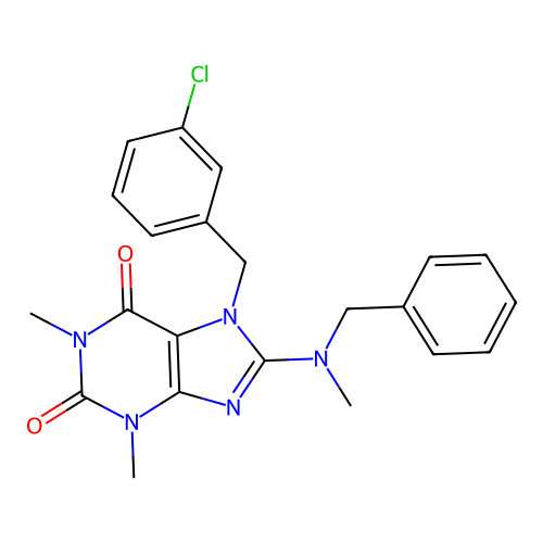 8-(benzyl(methyl)amino)-7-(3-chlorobenzyl)-1,3-dimethyl-1H-purine-2,6(3H,7H)-dione structure