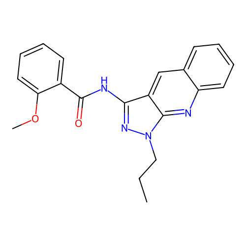 2-methoxy-N-(1-propyl-1H-pyrazolo[3,4-b]quinolin-3-yl)benzamide structure