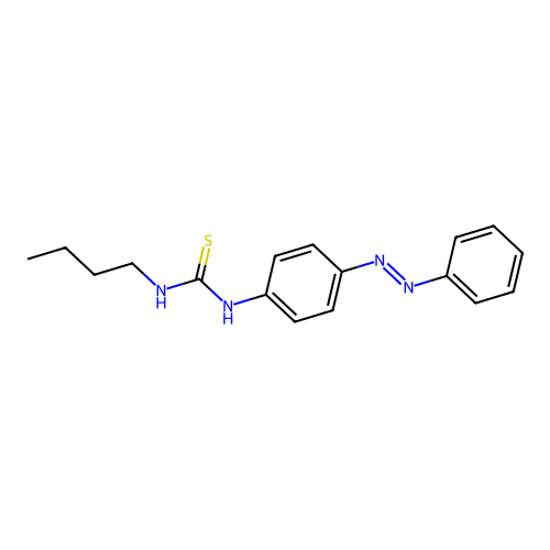 Thiourea, N-butyl-N'-[4-(2-phenyldiazenyl)phenyl]- structure