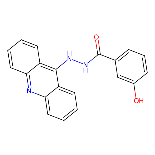N'-(acridin-9-yl)-3-hydroxybenzohydrazide structure