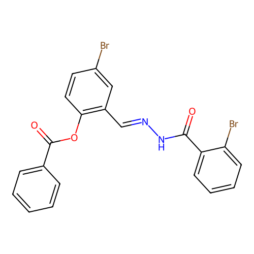 [4-Bromo-2-[[(2-bromobenzoyl)hydrazinylidene]methyl]phenyl] benzoate structure