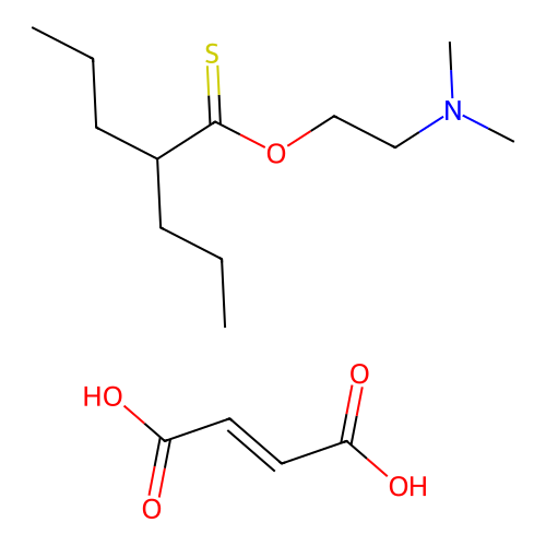 Valeric acid, 2-propylthio-, O-ester with 2-(dimethylamino)ethanol, fumarate structure