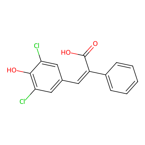 3-(3,5-Dichloro-4-hydroxyphenyl)-2-phenyl-acrylic acid structure