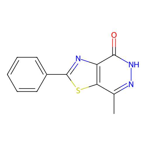 7-methyl-2-phenyl-5H-[1,3]thiazolo[4,5-d]pyridazin-4-one structure