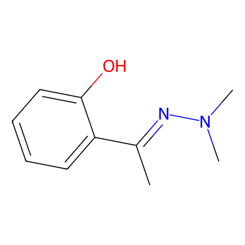 2-[N-(dimethylamino)-C-methylcarbonimidoyl]phenol structure