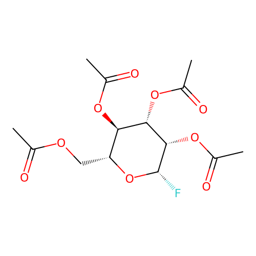 [(2R,3R,4S,5S,6S)-3,4,5-triacetoxy-6-fluoro-tetrahydropyran-2-yl]methyl acetate structure