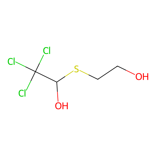 2,2,2-Trichloro-1-(2-hydroxyethylsulfanyl)ethanol structure