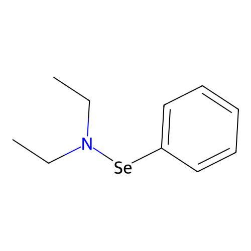 ((Diethylamino)seleno)benzene structure