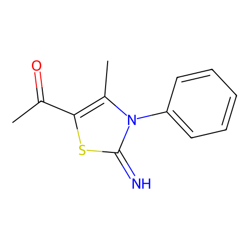 5-Acetyl-2-imino-4-methyl-3-phenyl-1,3-thiazoline structure