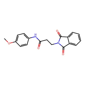 3-(1,3-Dioxo-1,3-dihydro-isoindol-2-yl)-N-(4-methoxy-phenyl)-propionamide structure